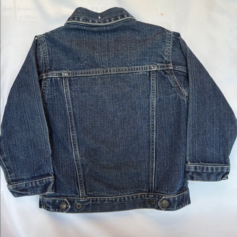 LIKE NEW!! BABY GAP UNISEX DENIM JEANS JACKET TODDLER SIZE 4 - Picture 4 of 11